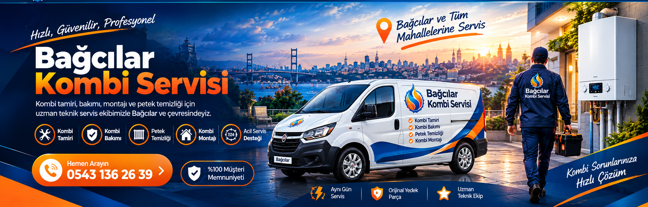 Bağcılar Kombi Servisi: kombi tamiri, bakım, montaj ve petek temizliği